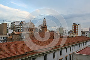 Tiled roofs of the city of CastellÃÂ¾n province in Eastern Spain, in the Autonomous community of Valencia. Administrative center Ã¢ photo